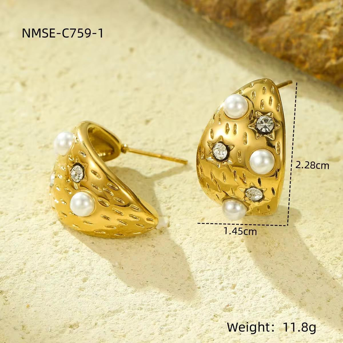 Stainless Steel luxury Hoops