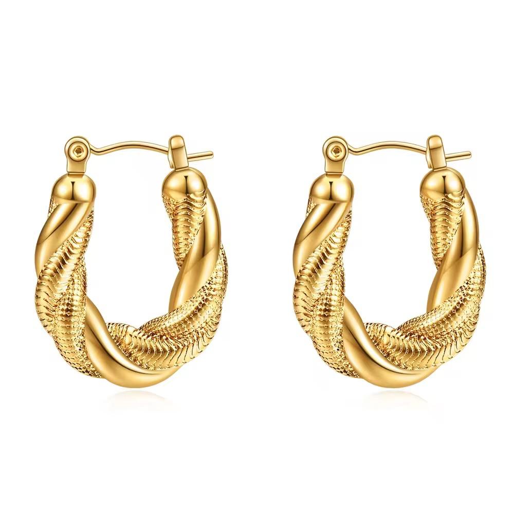 Stainless Steel luxury Hoops