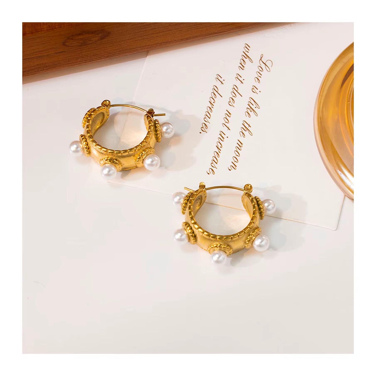 Stainless Steel luxury Hoops