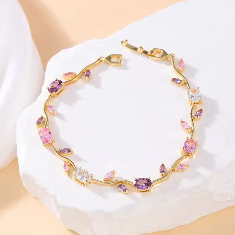 Premium Quality Gold Plated Luxury Tulip Brecelet