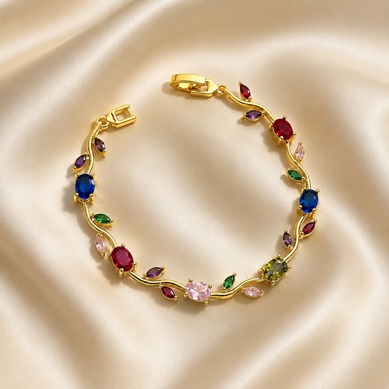 Premium Quality Gold Plated Luxury Tulip Brecelet