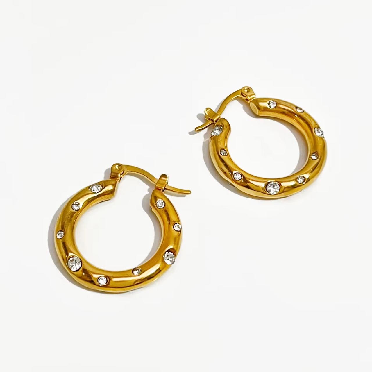 Stainless Steel luxury Hoops