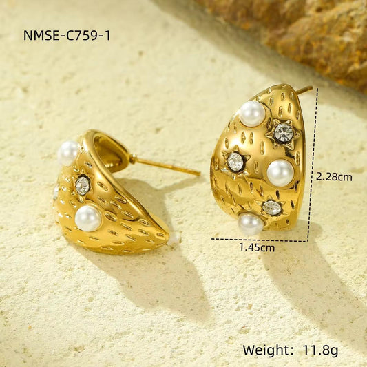 Stainless Steel luxury Hoops