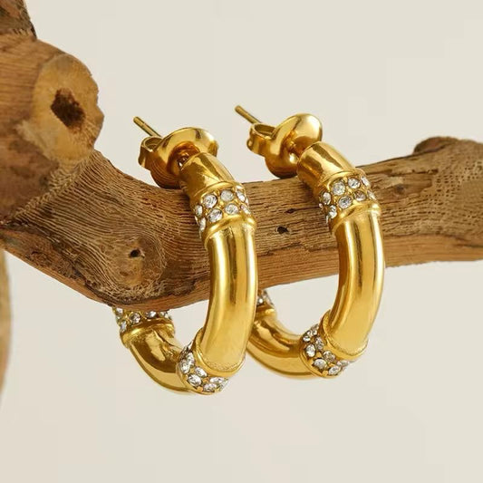 Stainless Steel luxury Hoops