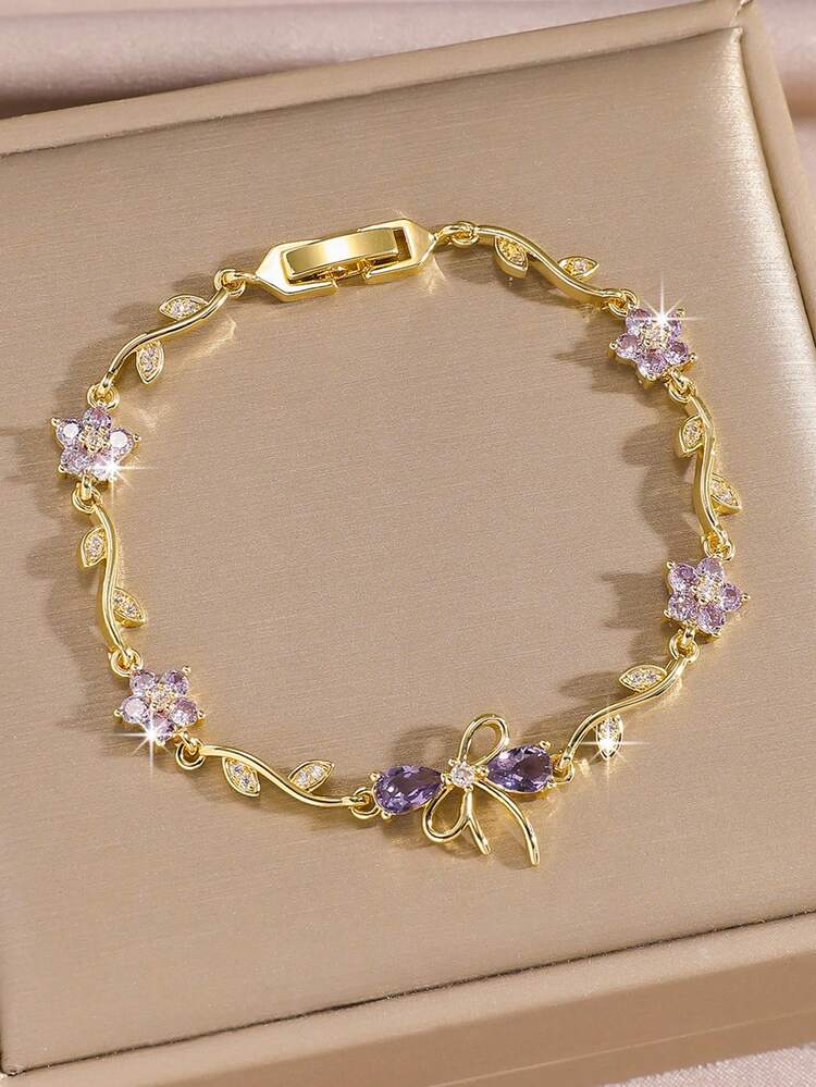 Premium Quality Gold Plated Luxury Tulip Brecelet