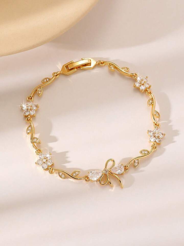 Premium Quality Gold Plated Luxury Tulip Brecelet