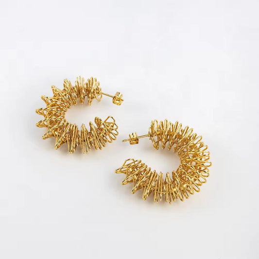Stainless Steel luxury Hoops
