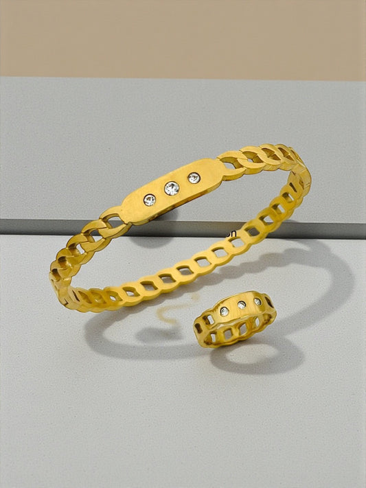 Stainless Steel Top Trending Handcuff With Ring