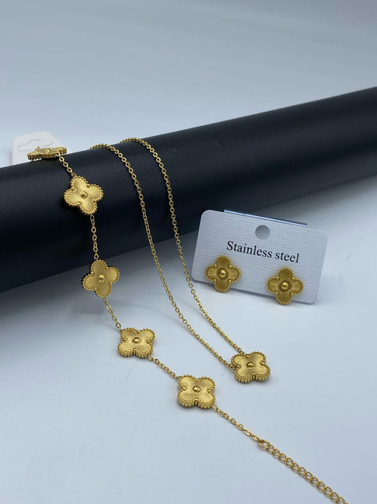 Stainless Steel Golden Clover Complete Set