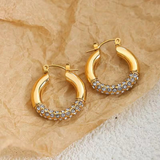 Stainless Steel luxury Hoops