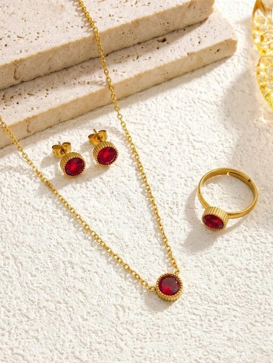 Premium Quality Sainless Steel Locket Sets With Ring