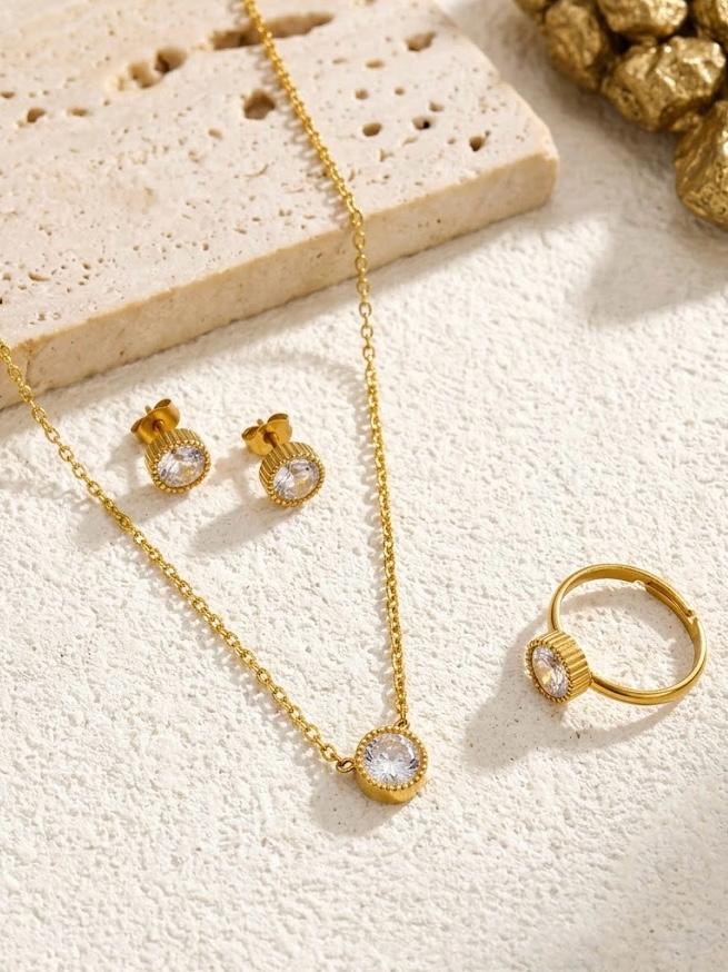 Premium Quality Sainless Steel Locket Sets With Ring