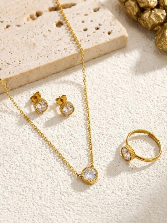 Premium Quality Sainless Steel Locket Sets With Ring