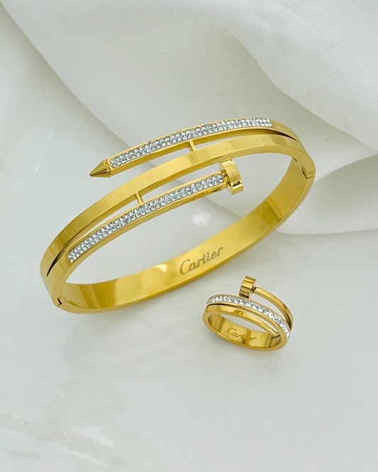 Stainless Steel Top Trending Handcuff With Ring
