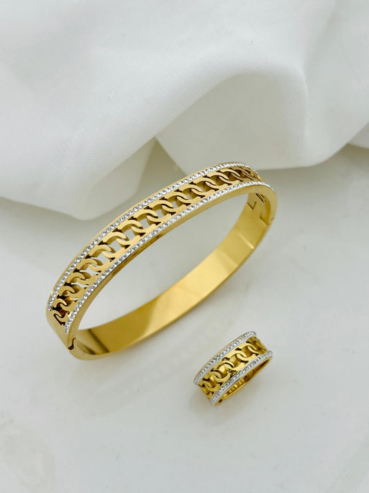 Stainless Steel Top Trending Handcuff With Ring