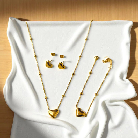 Stainless Steel Luxury Design Complete Heart Set