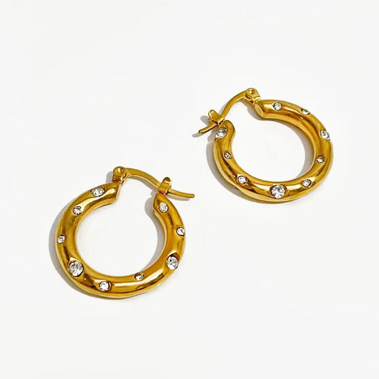 Stainless Steel luxury Hoops